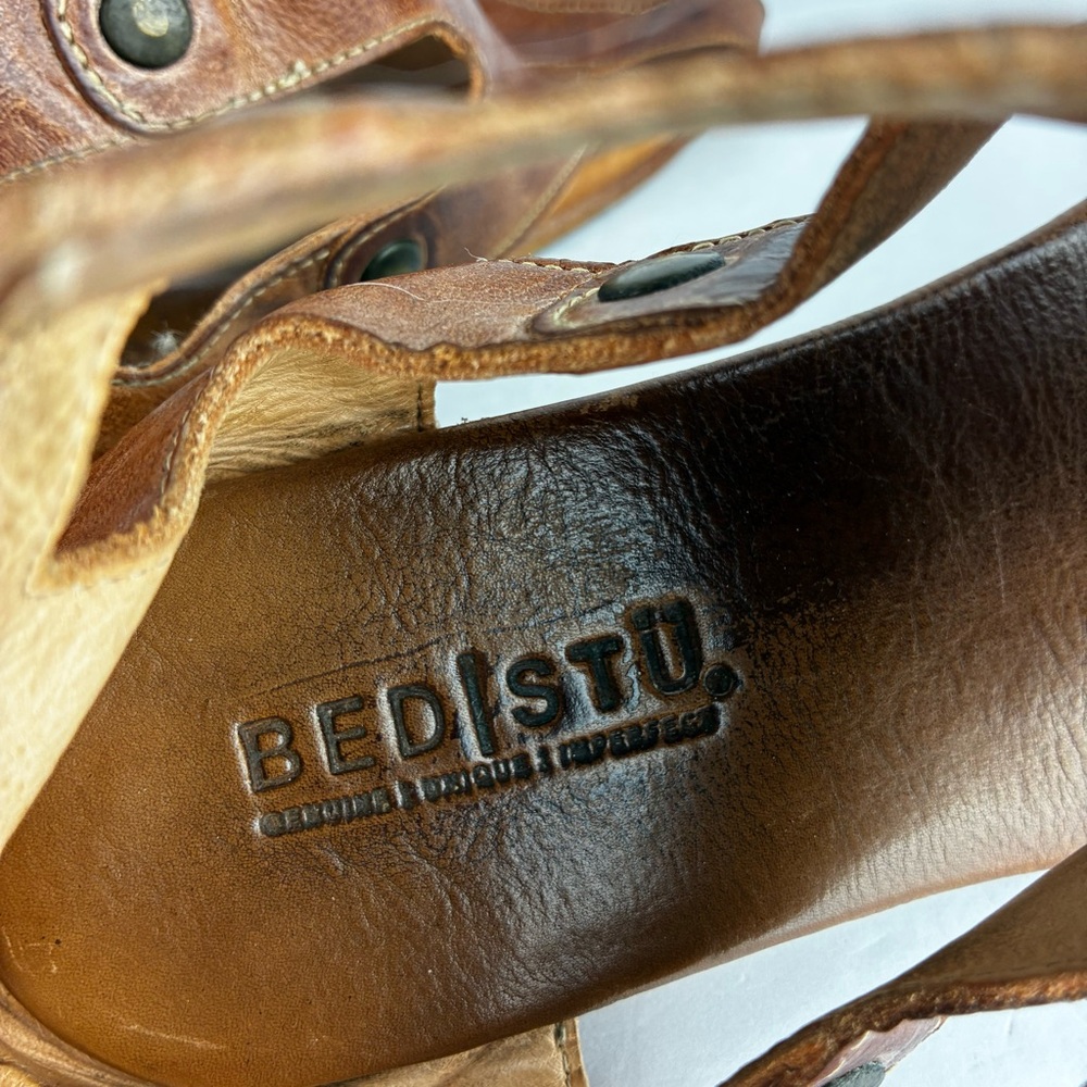 Bed Stu Women's Open-Toe Leather Sandal in Distressed Tan - Picture 8 of 10